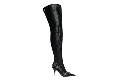 BALENCIAGA Women's Cagole 90mm Over The Knee Boot "Black"