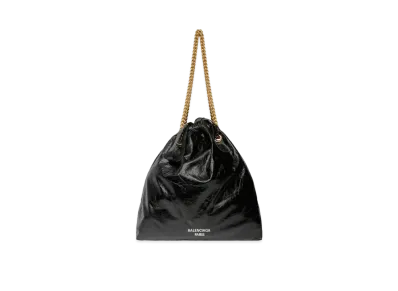 BALENCIAGA Crush Medium Tote Bag "Black"