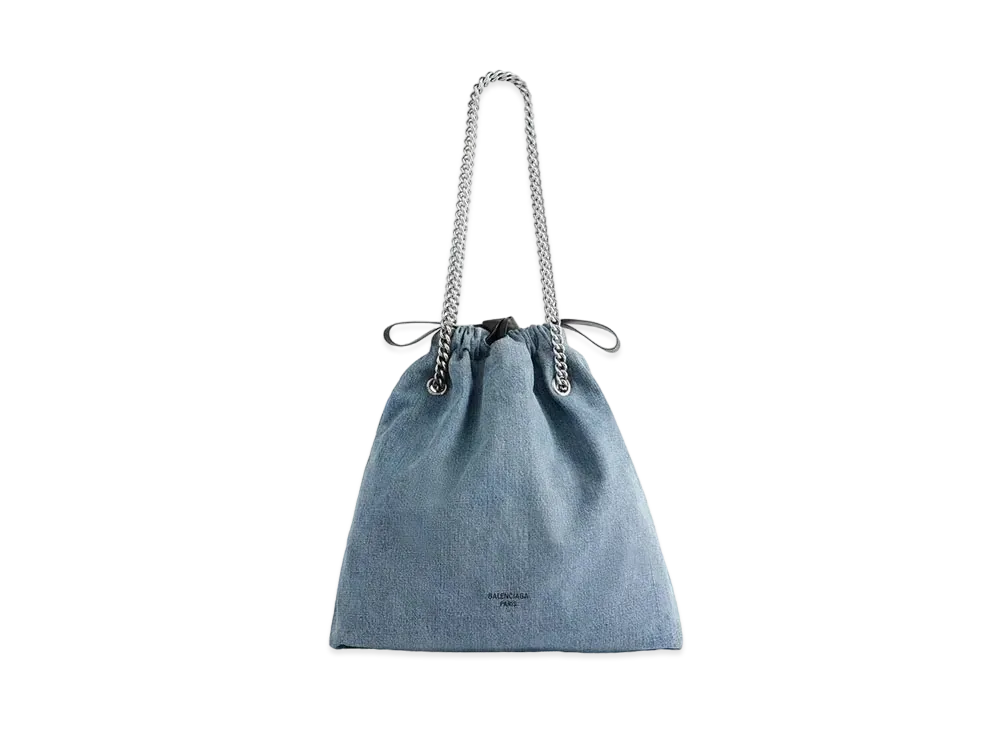 BALENCIAGA Crush Medium Tote Bag Denim "Blue"