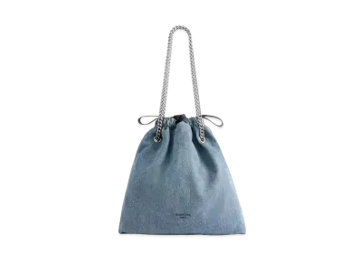 BALENCIAGA Crush Medium Tote Bag Denim "Blue"