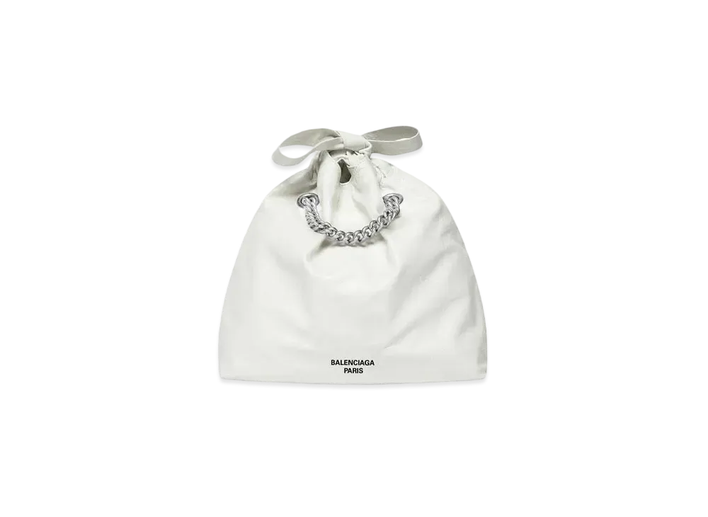 BALENCIAGA Crush Small Tote Bag "White"