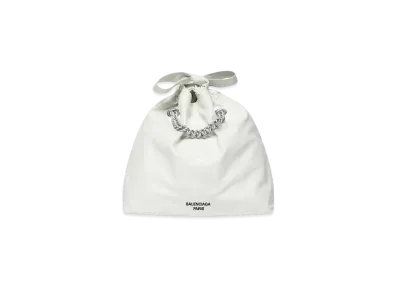 BALENCIAGA Crush Small Tote Bag "White"
