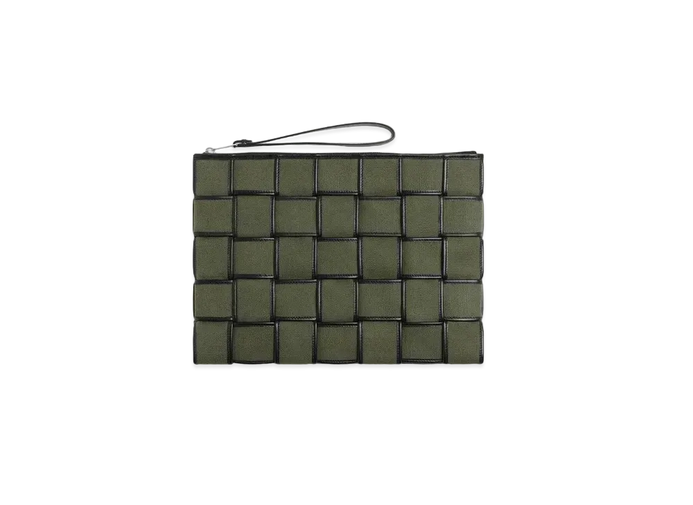 Bottega Veneta Large Cassette Pouch "Crocodile/Black"