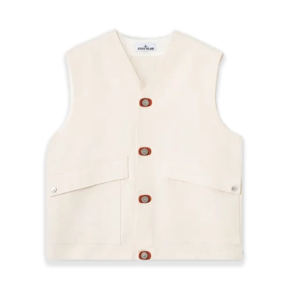 Stone Island Raw Beauty G100012 Natural Cotton Gabardine "Ivory"