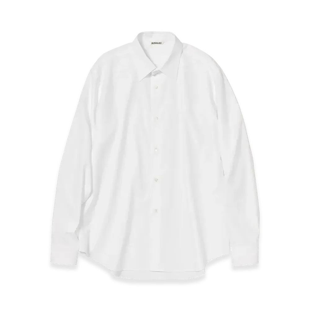 AURALEE Washed Finx Twill Shirt "White"