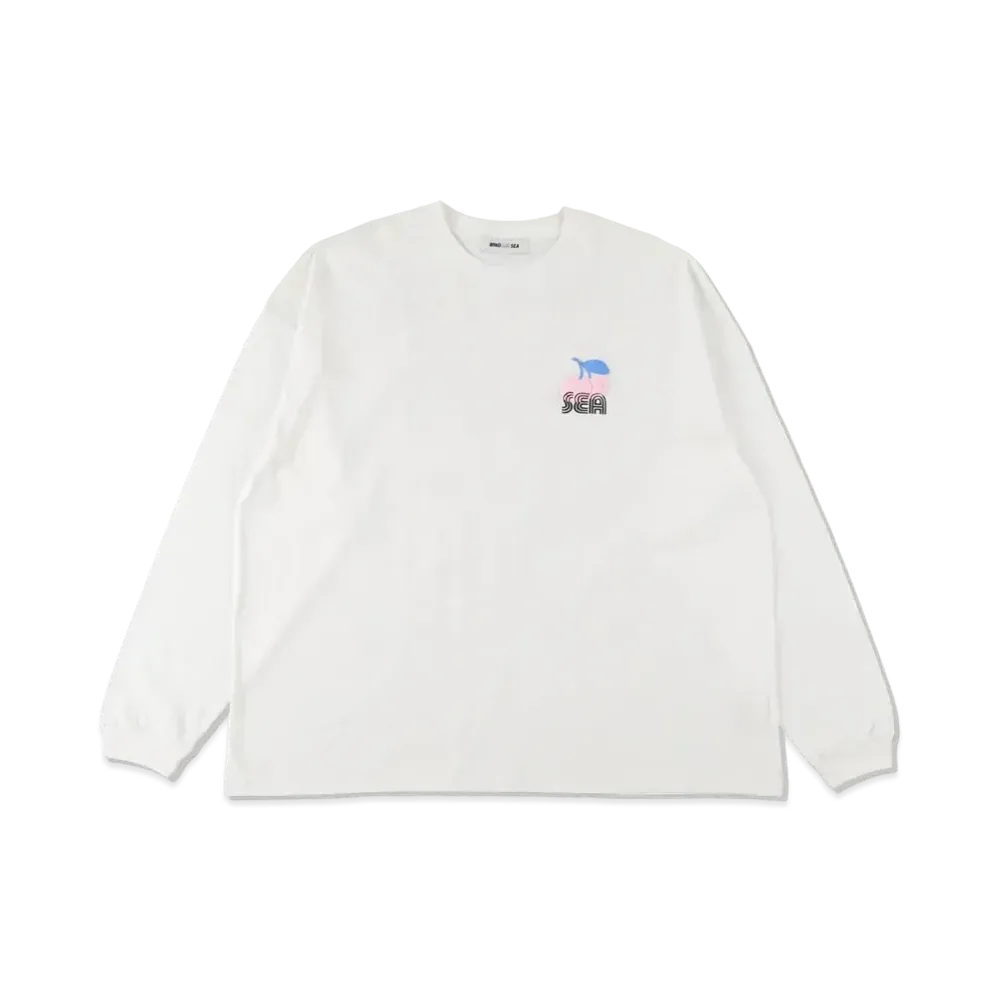 WIND AND SEA x KISSADOPE L/S T-SHIRT (CHERRY_PATTERN) "White"