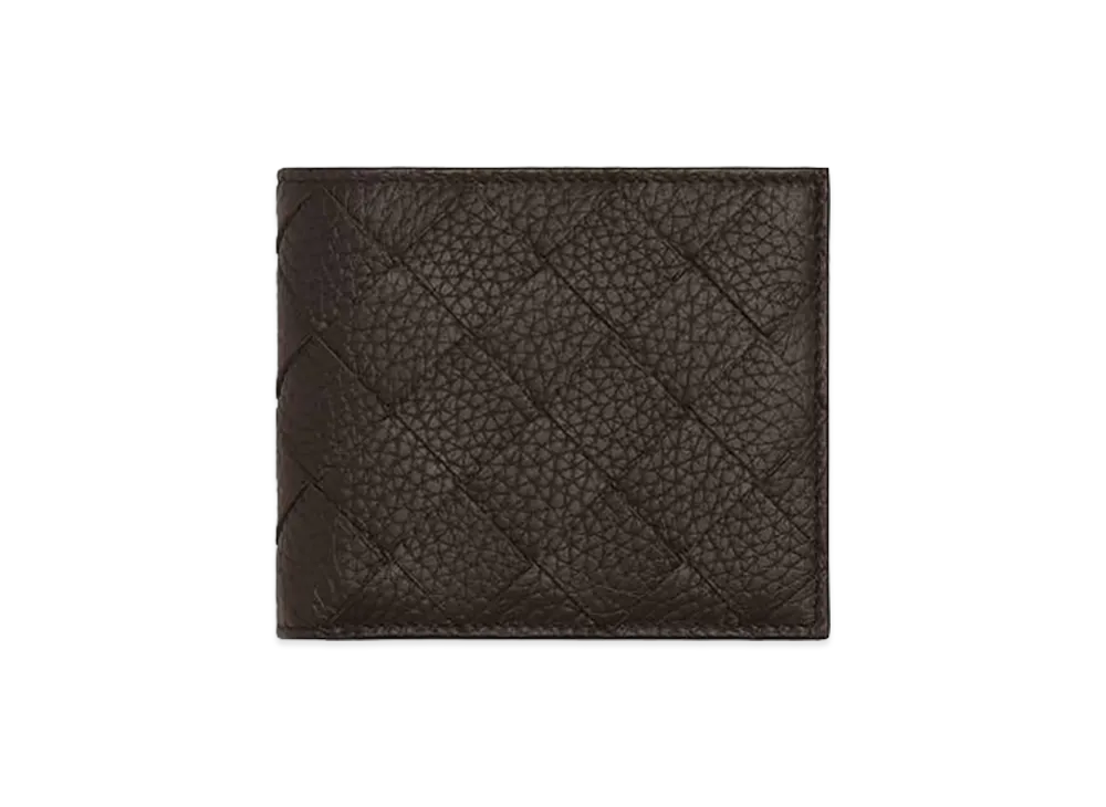 Bottega Veneta Intrecciato Bi-fold Wallet "Fondente"