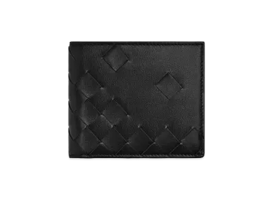 Bottega Veneta Intrecciato Bi-fold Wallet "Black"