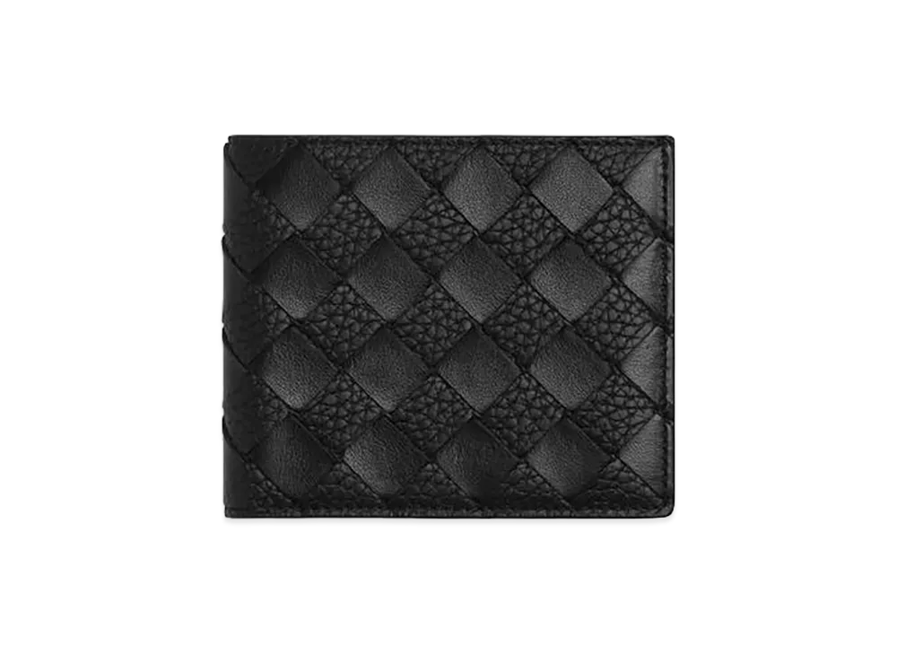 Bottega Veneta Intrecciato Bi-fold Wallet "Black"