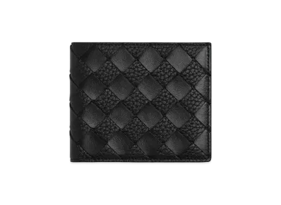 Bottega Veneta Intrecciato Bi-fold Wallet "Black"