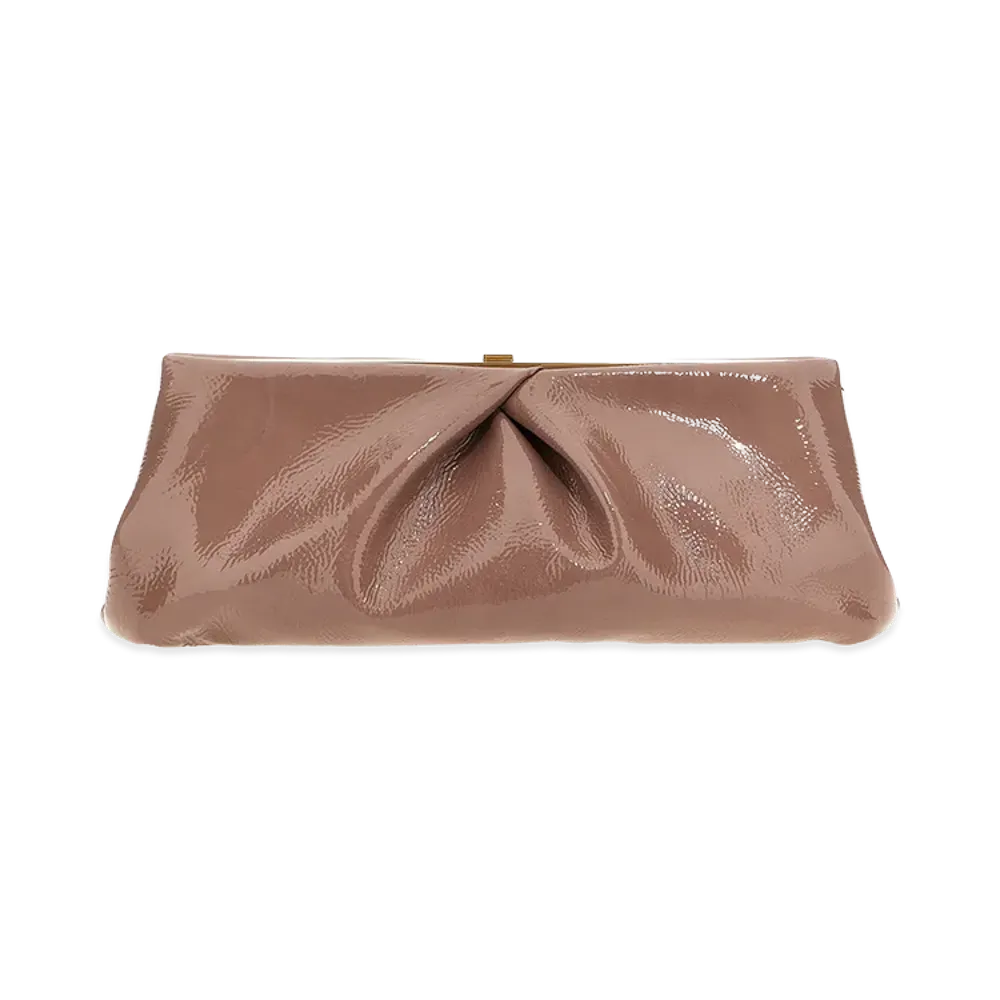 DRIES VAN NOTEN Women's Patent Clutch "Brown"