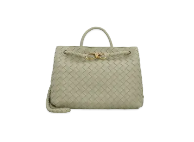 Bottega Veneta Andiamo Medium Hand Bag "Travertine"