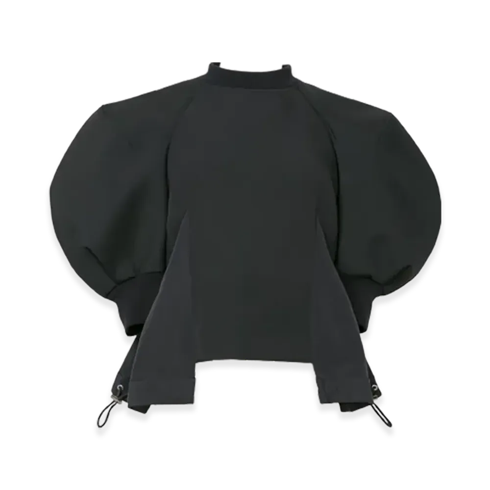 sacai Matelasse Twill Mix Pullover "Black"