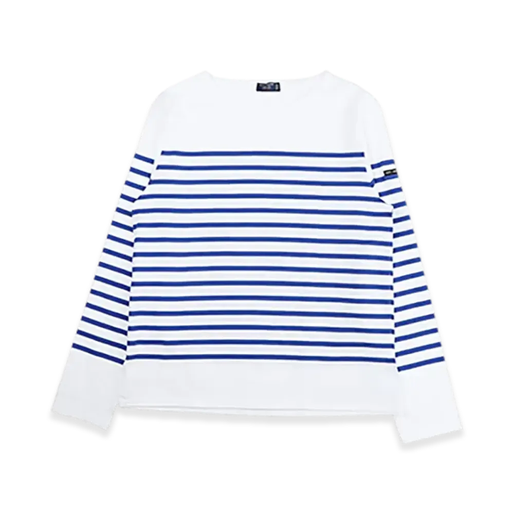 SAINT JAMES Boatneck Long Sleeve T-shirt Naval "Neige Gitane"