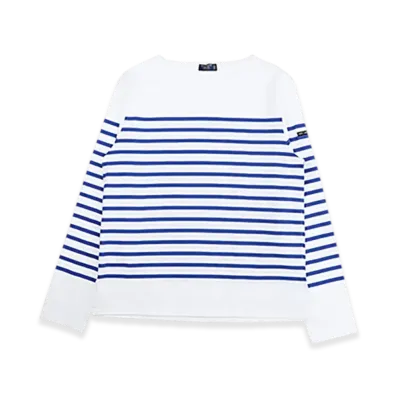 SAINT JAMES Boatneck Long Sleeve T-shirt Naval "Neige Gitane"