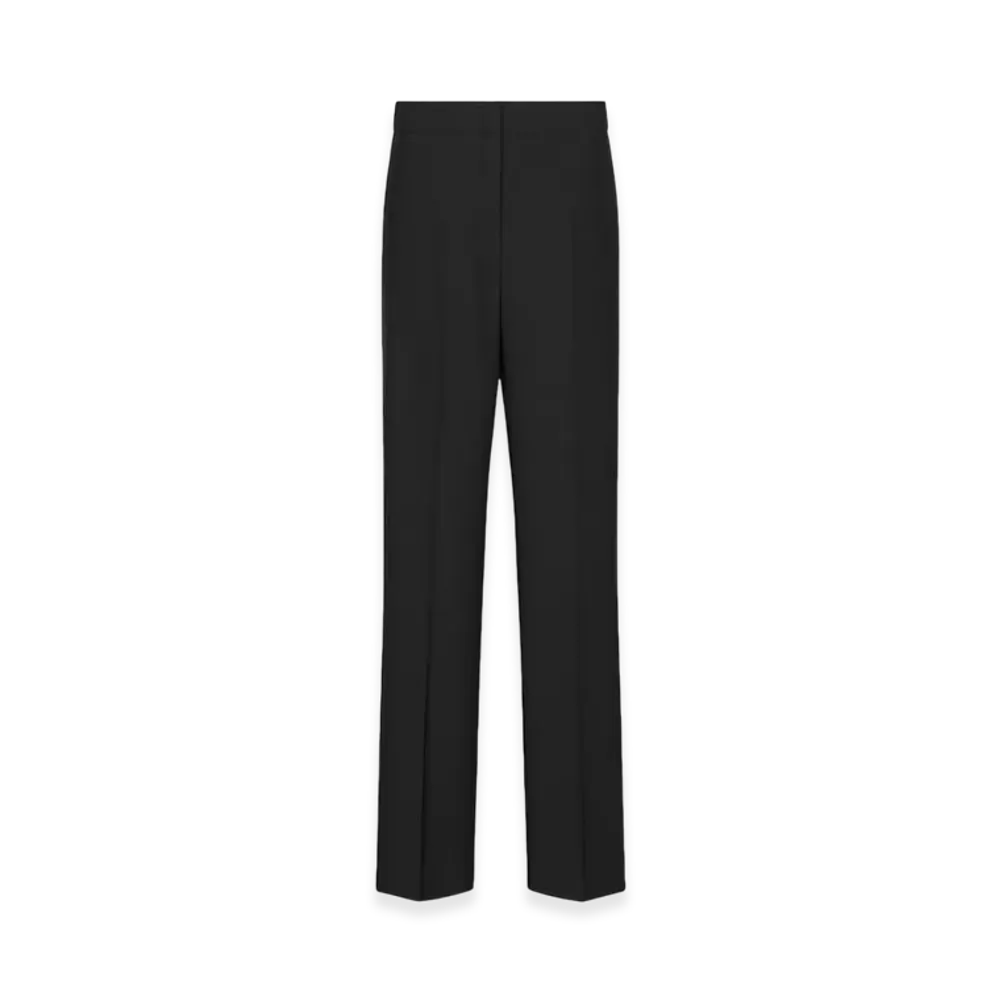 Dior Women's Straight-Cut Pants Virgin Wool "Black"