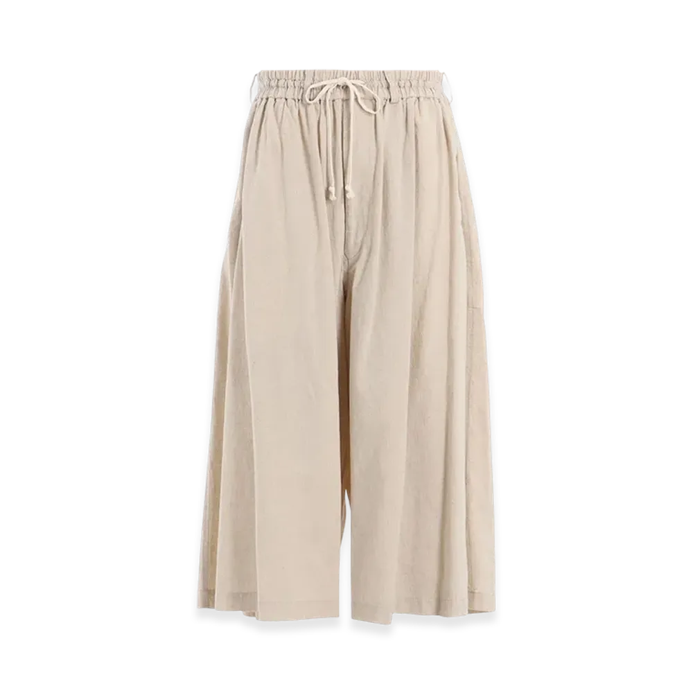 S'YTE Cotton/Linen Poplin Culotte Pants "Ecru"