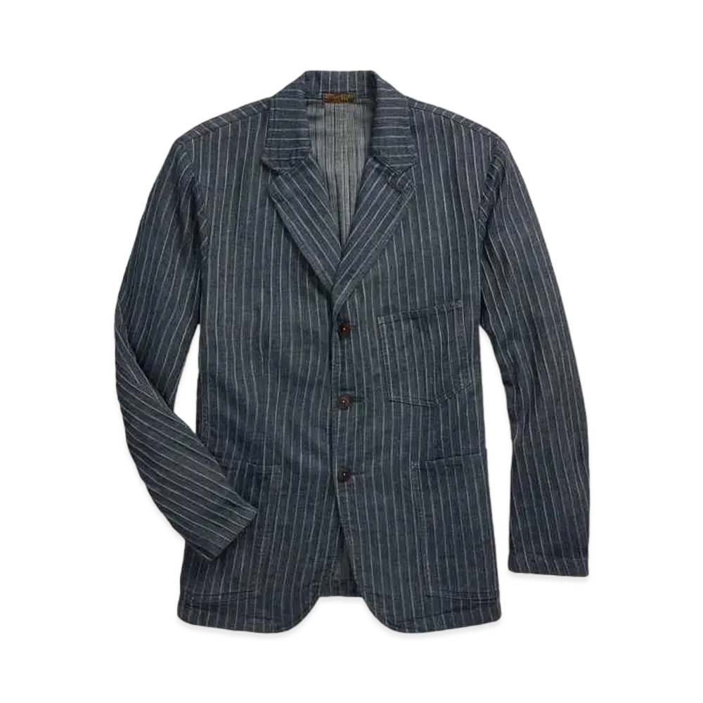 RRL Ralph Lauren (Limited Collection) Unconstructed Herringbone Sport Coat #1 "Blue"