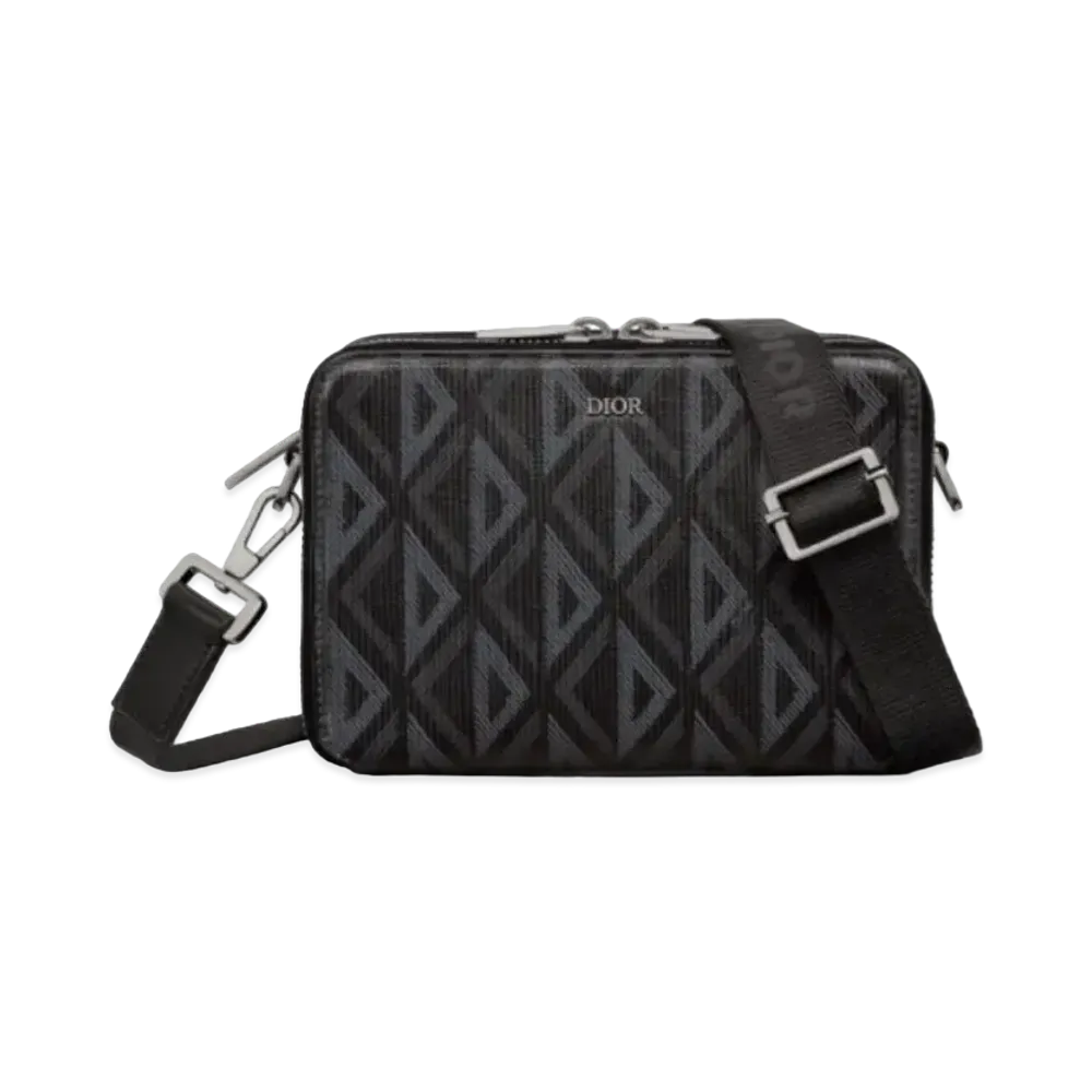Dior Messenger Pouch CD Diamond Canvas "Black"