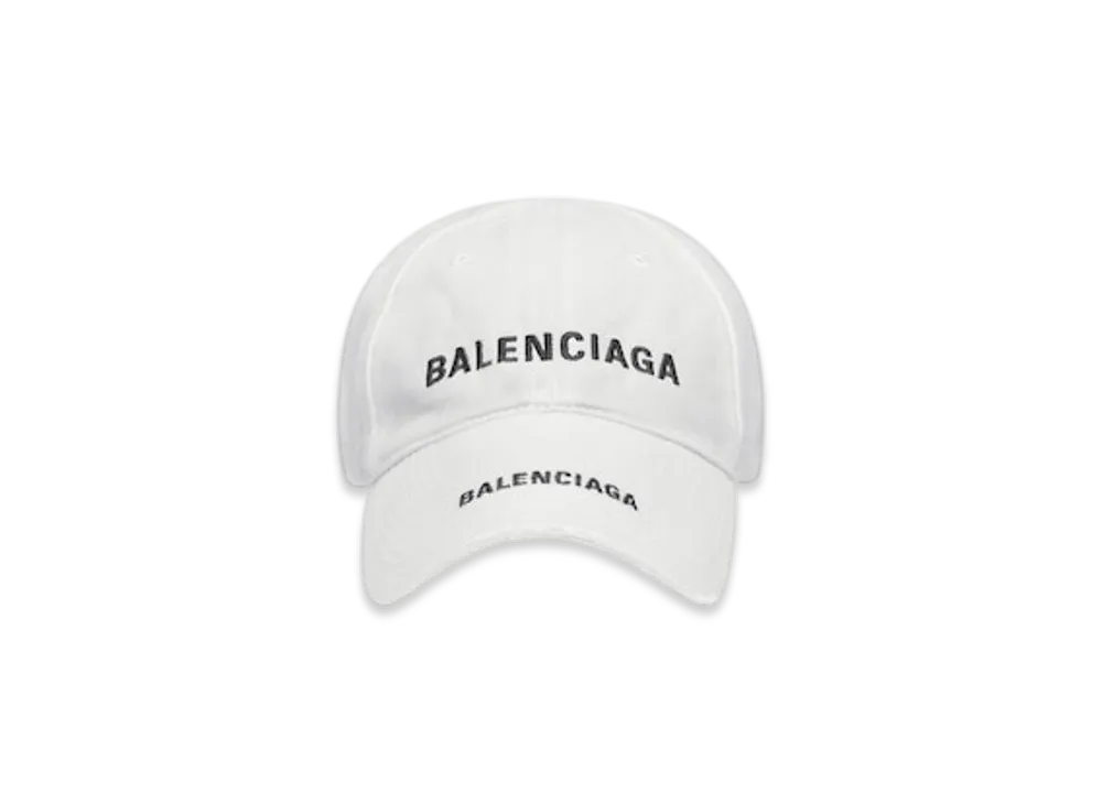 【Balenciaga】 バレンシアガ ダブルロゴキャップ（ホワイト） Balenciaga】 バレンシアガ ダブルロゴキャップ（ホワイト