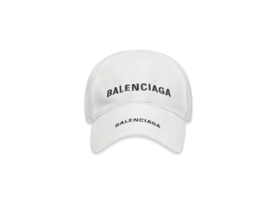 BALENCIAGA Double Logo Cap "White"