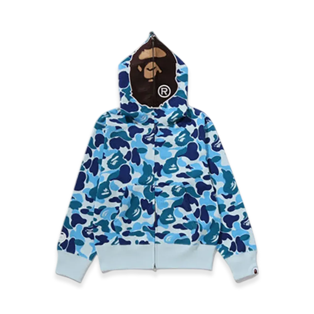 A BATHING APE ABC Camo 2nd Ape Full Zip Hoodie "Blue"