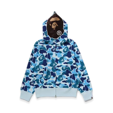 A BATHING APE ABC Camo 2nd Ape Full Zip Hoodie "Blue"
