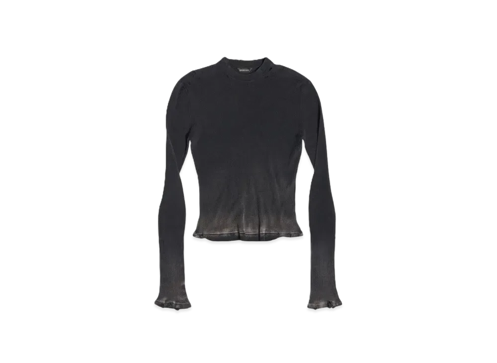 BALENCIAGA Long Sleeve Tops In "Black"