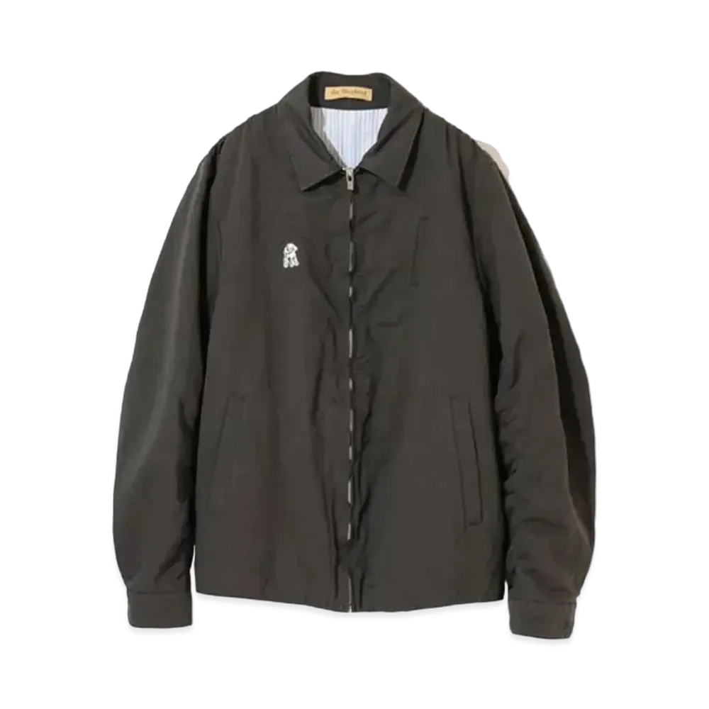 UNDERCOVER The Shepherd Linen Blend Cotton Zip Up Blouson "Khaki Gray"