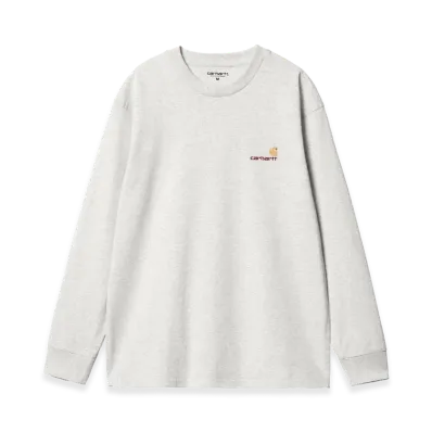 Carhartt WIP L/S American Script T-Shirt "Ash Heather"