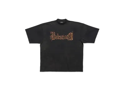 BALENCIAGA Heavy Metal T-shirt Large Fit "Black"
