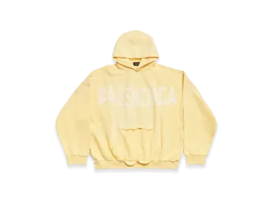 BALENCIAGA Tape Type Riped Pocket Hoodie "Yellow"