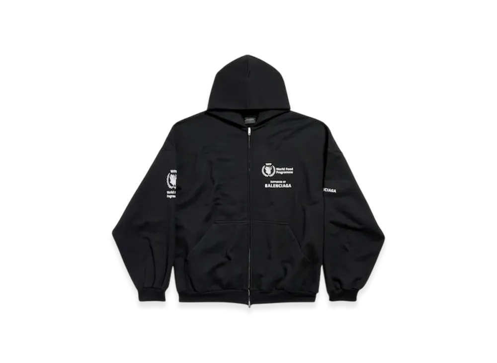 BALENCIAGA Wfp Outerwear Zip Up Hoodie "Black"