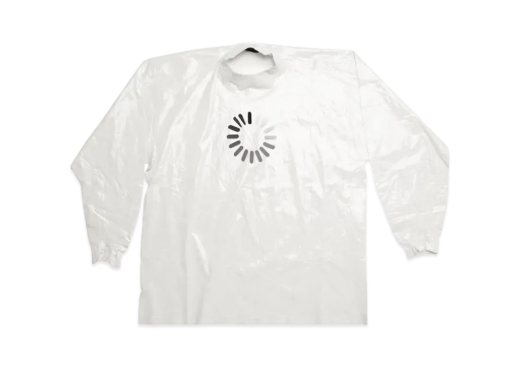 BALENCIAGA WMNS Loading Error Misplaced Necklaine Long Sleeve T-Shirt Oversized "White"