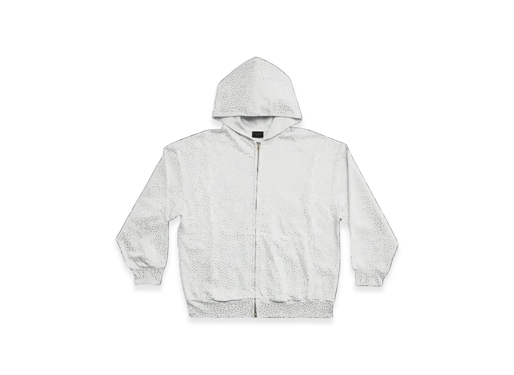 BALENCIAGA Zip-Up Hoodie Small Fit "White"