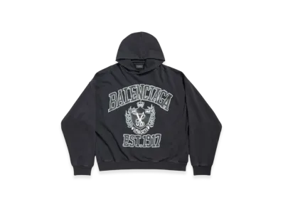 BALENCIAGA DIY College Hoodie Medium Fit "Black"
