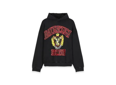 BALENCIAGA DIY College Hoodie Medium Fit "Black"