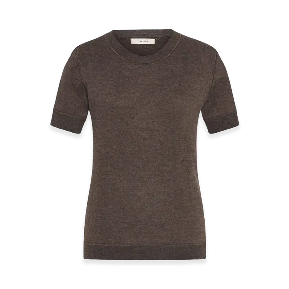 The Row Women's Linnea Cashmere Tops "Faded Brown"