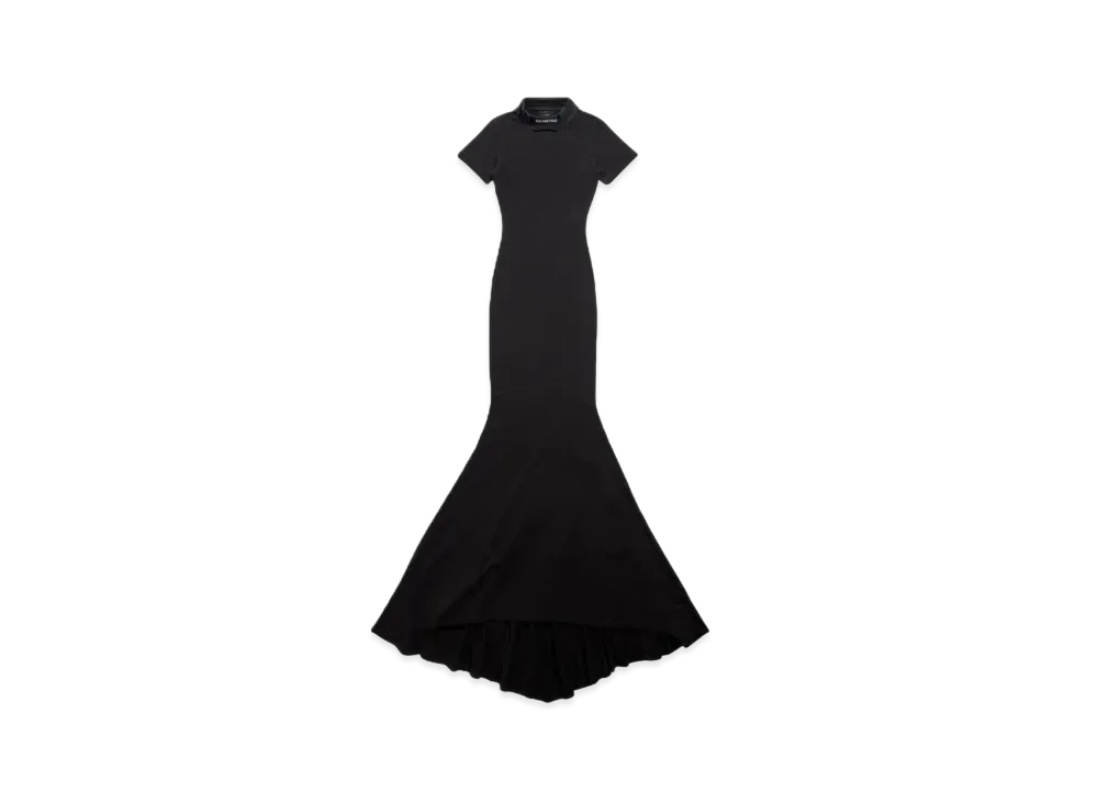 BALENCIAGA Women's T-shirt Maxi Dress "Black"