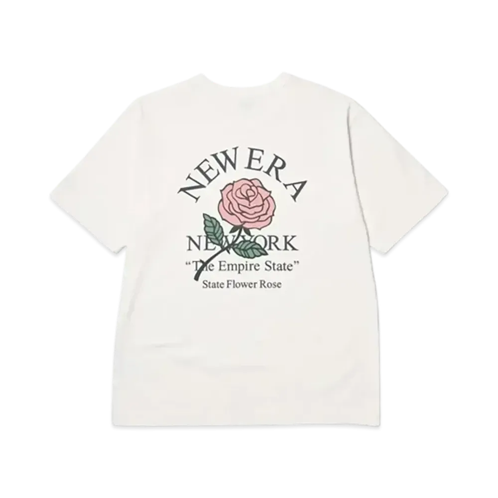 NEW ERA Short Sleeve Washed Cotton T-shirt State Flower "Off White"