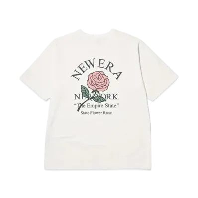 NEW ERA Short Sleeve Washed Cotton T-shirt State Flower "Off White"