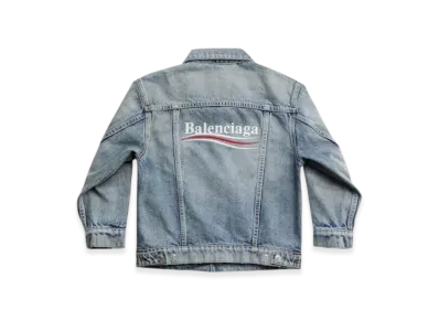 BALENCIAGA Kids Political Campaign Oversized Jacket "Blue"