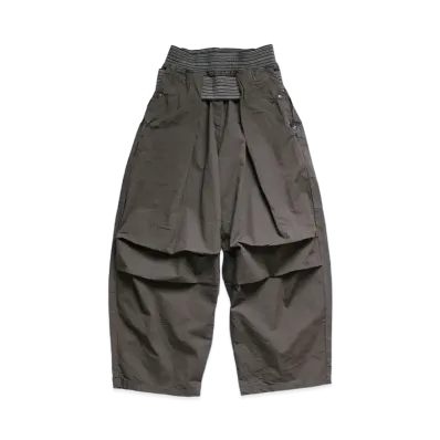 KAPITAL COTTON DUMP ARMY SHIMOKITA JUMBO PANTS "Black"