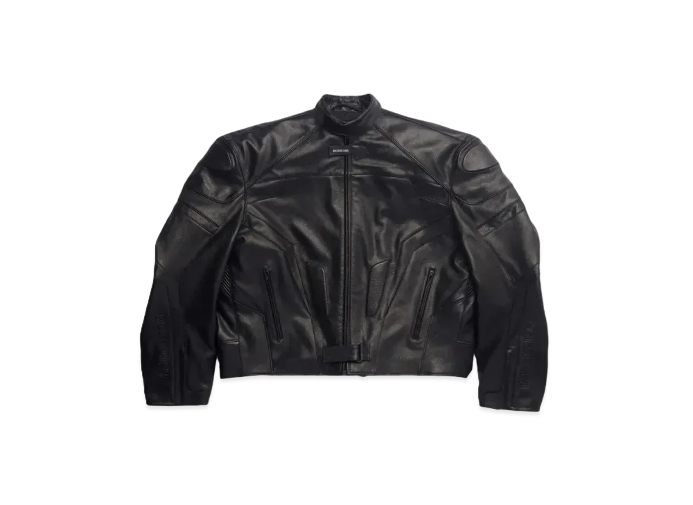 BALENCIAGA Men's Oversized Biker Jacket "Black"