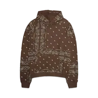 THE WORLD IS YOURS Paisley Sweat Hoodie "BROWN"