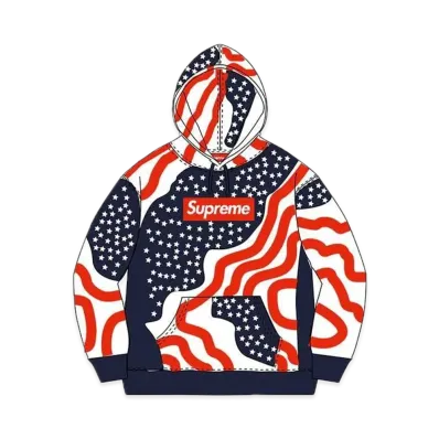 Supreme Box Logo Hooded Sweatshirt "American Flag" (14FW)