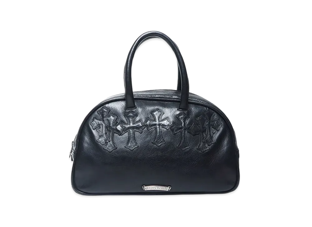 Chrome Hearts Gym Bag Small Cemetery Cross Patch Handbag "Black"