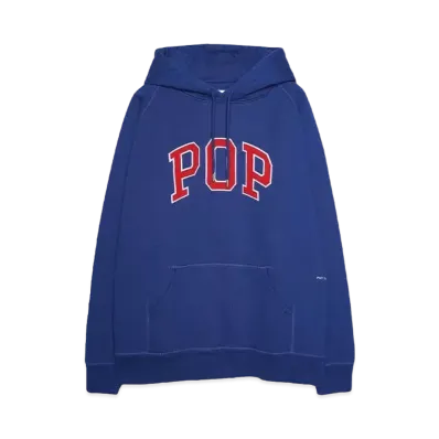 POP TRADING COMPANY arch hooded sweat "TWILIGHT BLUE"