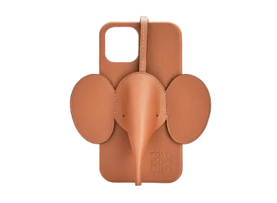 LOEWE Elephant Phone Cover In Calfskin For Iphone 12 Pro "Tan"
