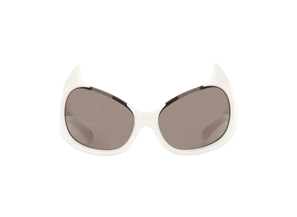 BALENCIAGA Gotham Cat Sunglasses "White"